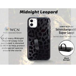 Midnight Leopard Loopy case Original - iPhone 11/Xr (6.1" Screen) Right hand.
